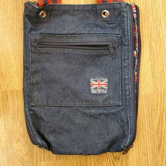 Graham Webb Brit Style Denim Reversible Union Jack Tote Bag - Picture 3 of 6